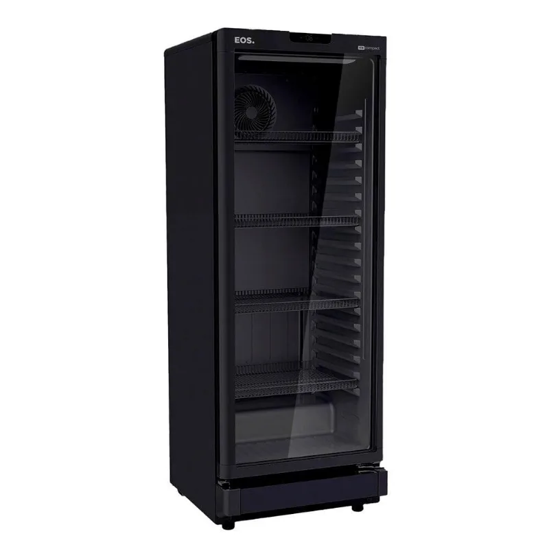 Refrigerador Expositor Vertical eos 231 Litros Eco Gelo Digital All Black EEV210P 220V
