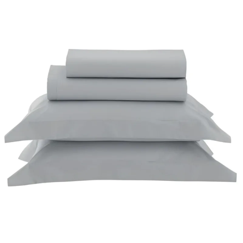 Jogo de Cama 4 Peças 200 Fios Algodão Cinza Ash Vida Bela Kacyumara - Casa K King Size