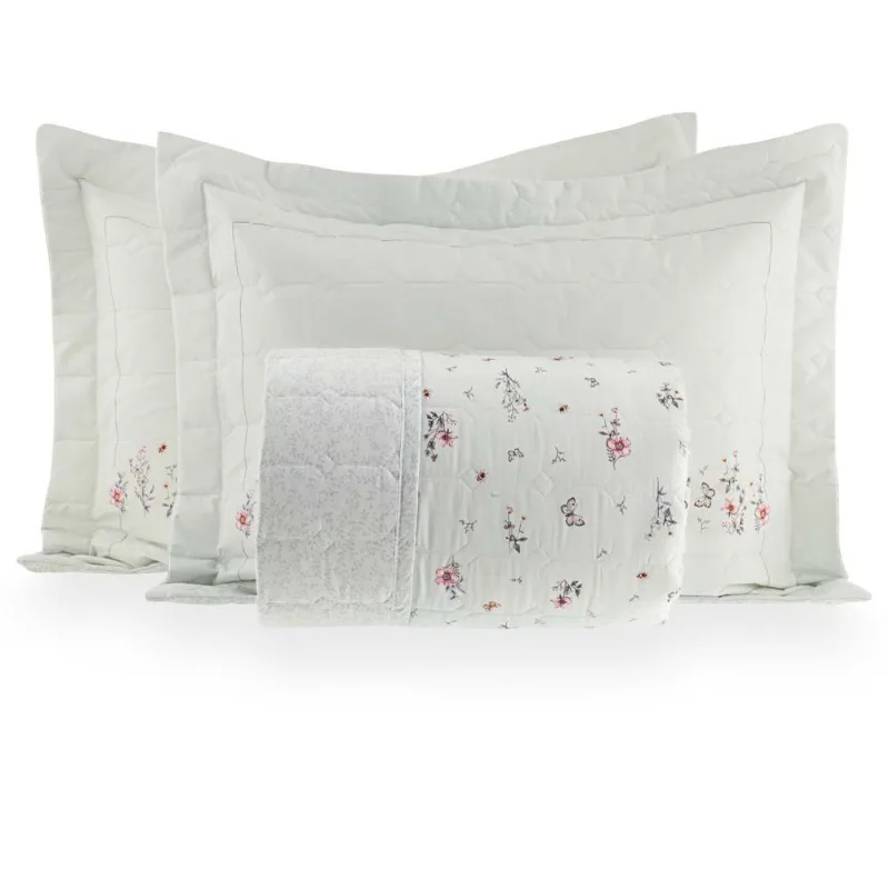 Colcha Casal 200 Fios Vecilia - Kacyumara Estampada