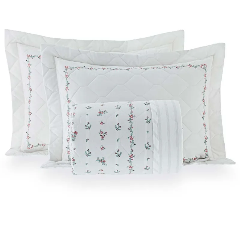 Colcha Queen 200 Fios Florate - Kacyumara Estampada