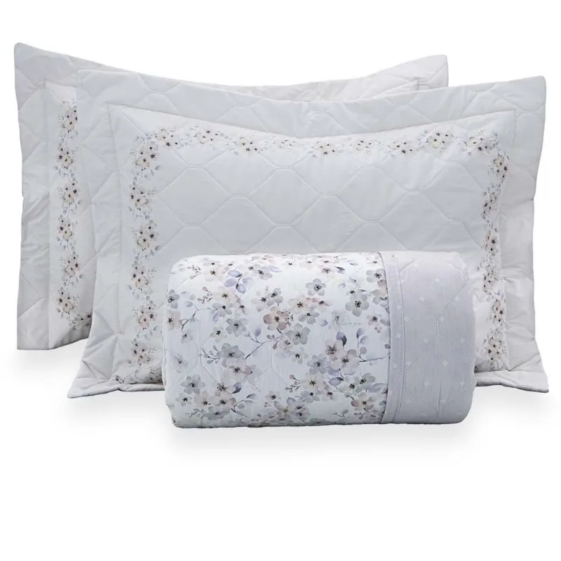 Colcha Queen 200 Fios Bizeli - Casa K Estampada
