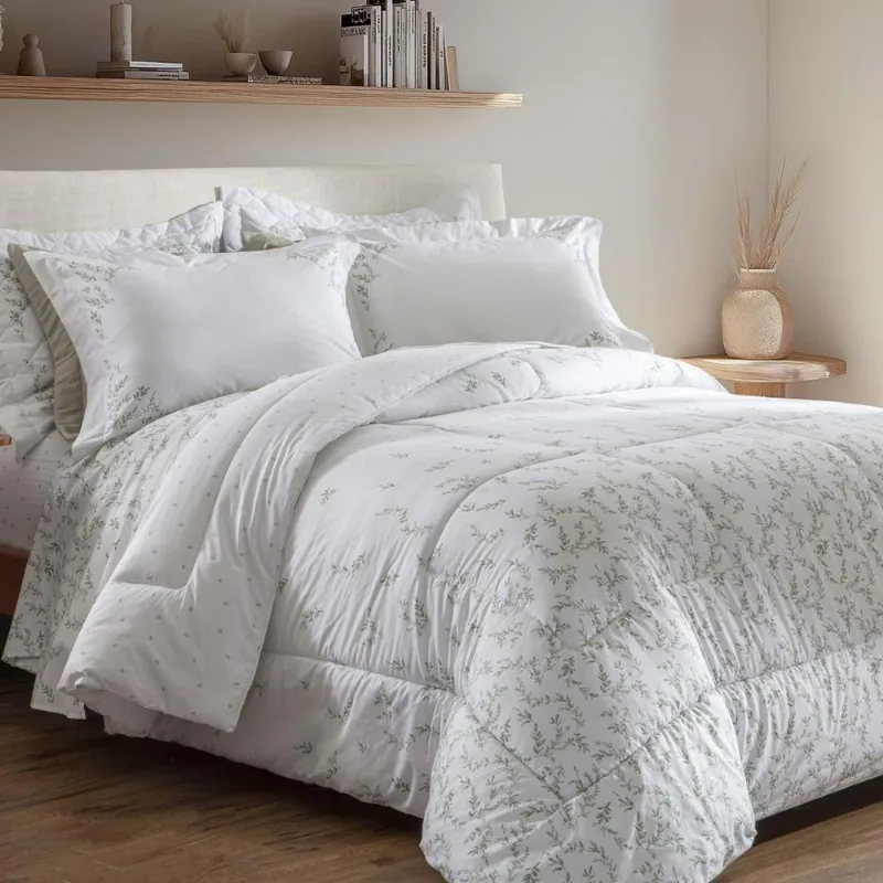 Colcha Queen 200 Fios Botanik - Kacyumara Estampada