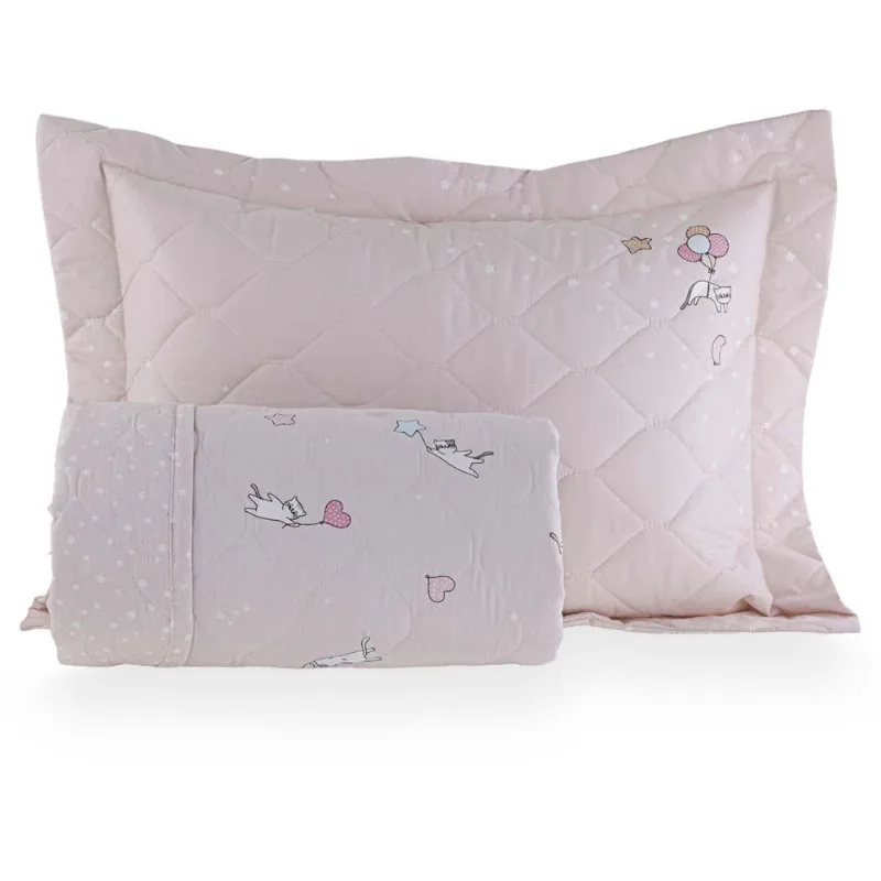 Colcha Solteiro 200 Fios Mimis - Casa K Estampada
