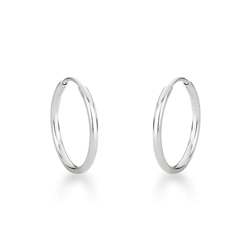 Brinco Argola lisa Unissex Prata 925 - Atraktiva Joias