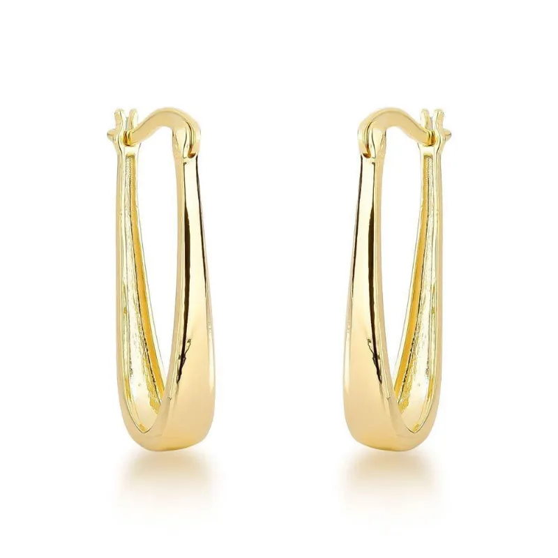 Brincos De Argola Chic Gold: Elegância Banhada A Ouro Com Silhueta única - Atraktiva Joias