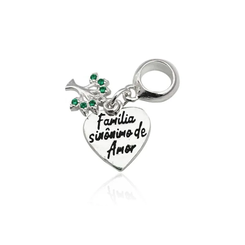 Berloque Arvore da Vida e Familia Prata 925 - Atraktiva Joias