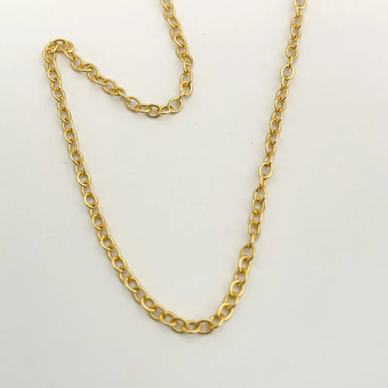 Corrente Elo Cadeado 1,1mm Banhado a Ouro 18k - Atraktiva Joias