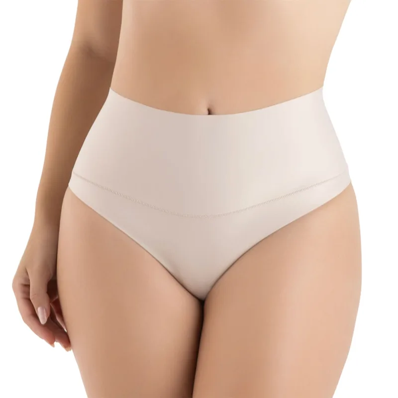 Calcinha Cintura Alta DelRio Pala Shape Microfibra Areia - DelRio - Moda