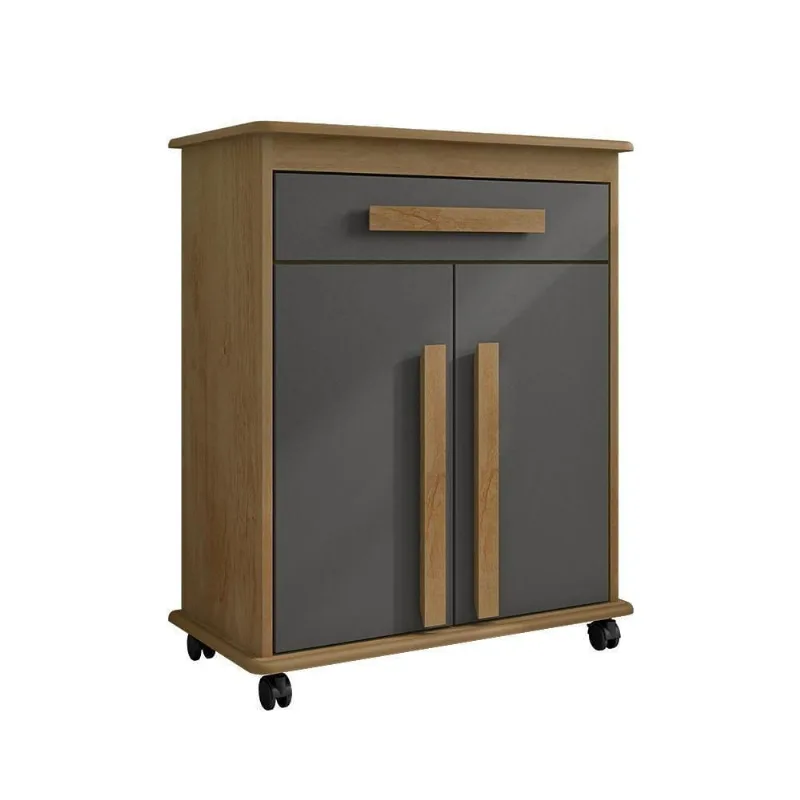 Multiuso Cantária 2 Portas 1 Prateleira MDF-MDP 75CM Cinamomo Grafite