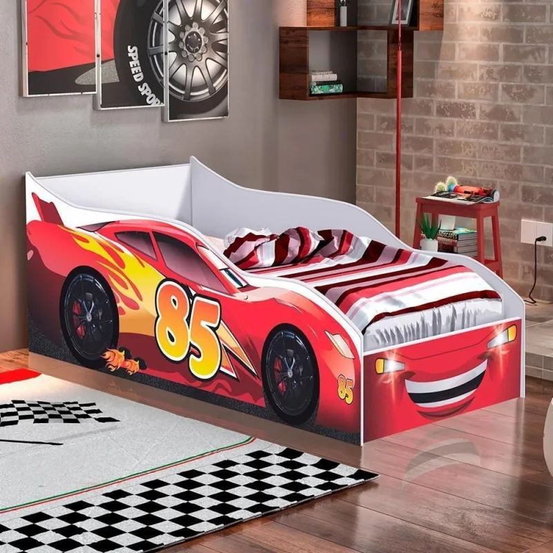 Cama Infantil Génova Vermelho Com Colchão - OUTRAS - Colchões
