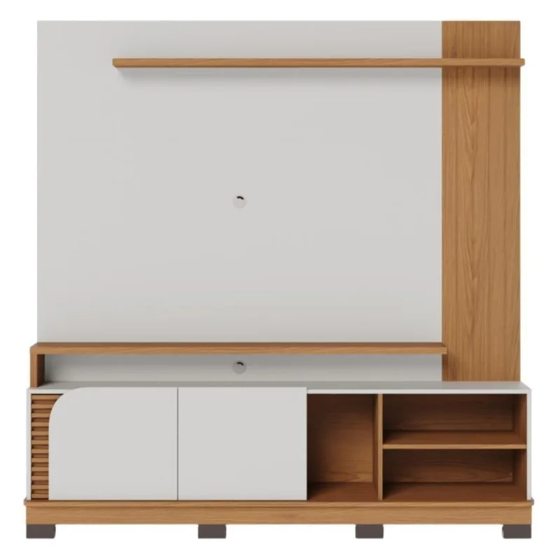 Home Ripado Para Tvs De 75 Novara Off White Matte Freijó - OUTRAS