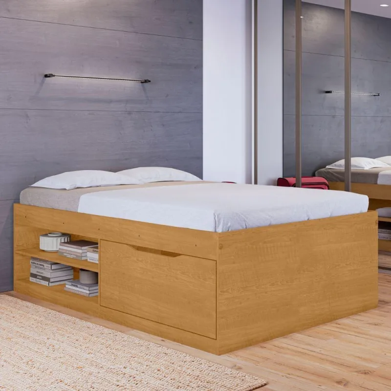 Box Solteiro Com Sapateira Uberaba Naturalle - Casah - Casa E Construção