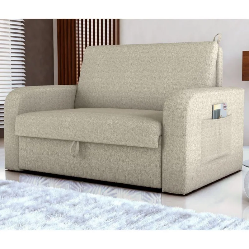 Sofá Cama Com Baú 2 Lugares Harry Linho - Casah