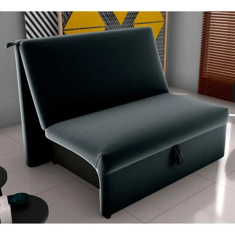 Sofá Cama Para Descanso Galway Veludo Inca Preto - Casah