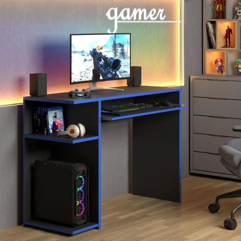 Mesa Gamer Poláris Azul - OUTRAS - Agro