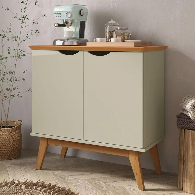 Buffet Com 2 Portas Colombo Branco Off White Cinamomo - Casah