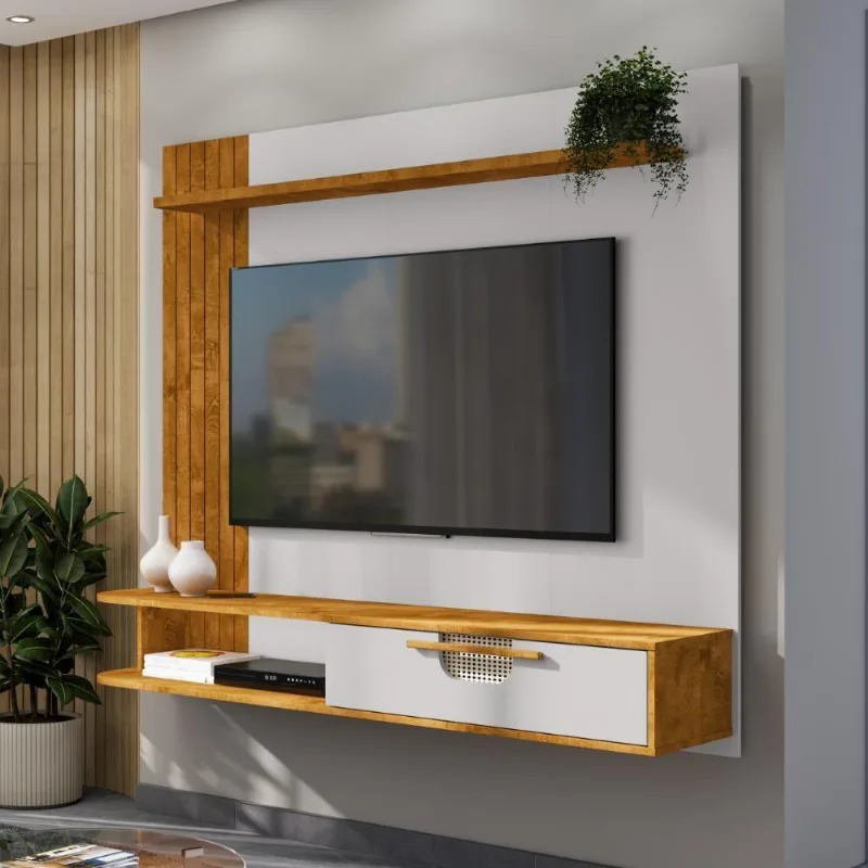 Painel Para Tv 65 Polegadas Aranau Nature Off White