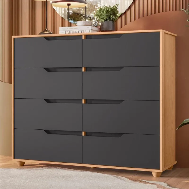 Comoda Bandeirantes Freijo Titanium - Casah - Móveis
