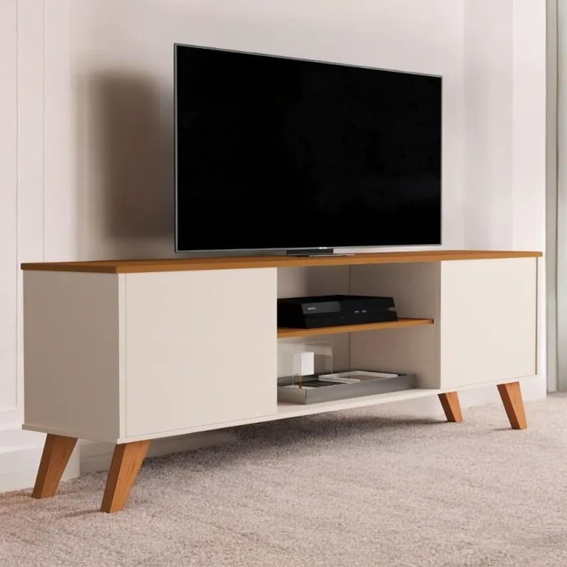 Rack Tvs 60 Polegadas Monte Argentino Off White Cedro - OUTRAS