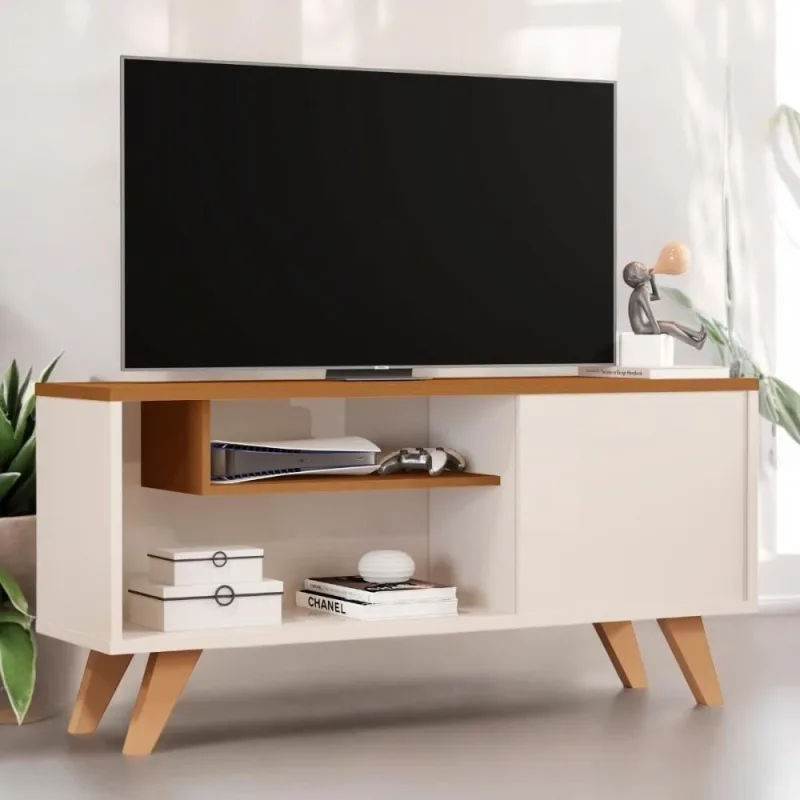 Bancada Tvs 60 Polegadas Porto Off White Nature - OUTRAS - Casa E Construção
