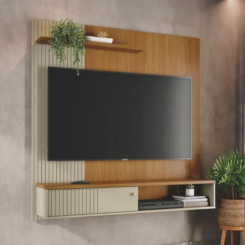 Painel Tv 65 Polegadas Sintra Cumaru Opala - Casah