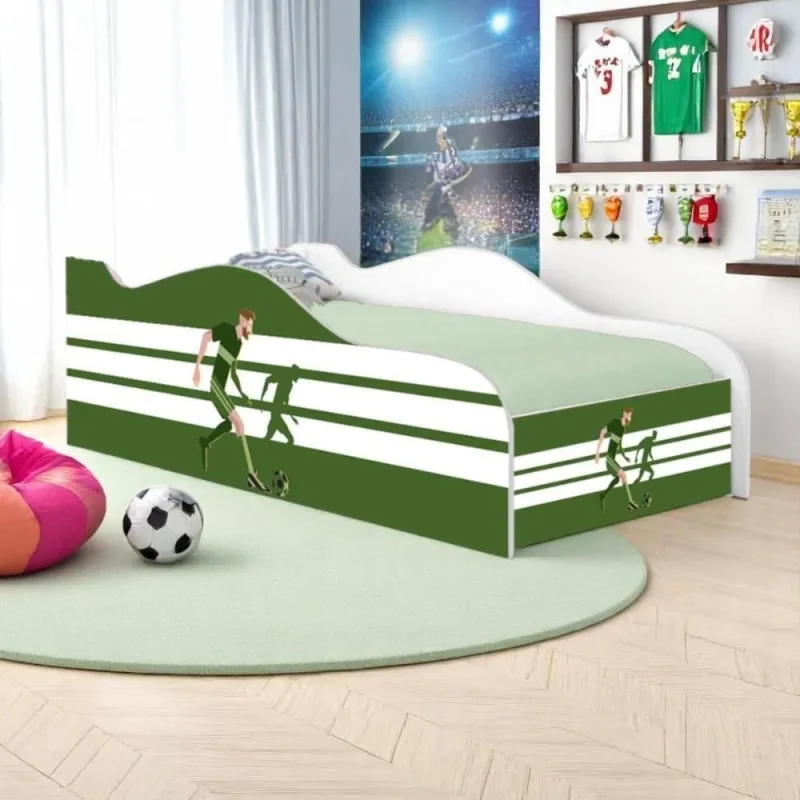 Cama Solteiro Glow Jogador De Futebol Solteiro Com Colchão - Casah - Colchões