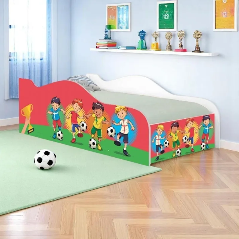 Cama Solteiro Glow Futebol Meninos Solteiro - Casah