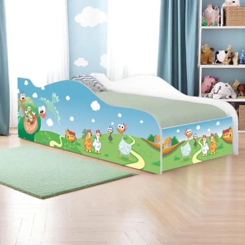 Cama Infantil Glow Fazendinha Com Colchão - Casah