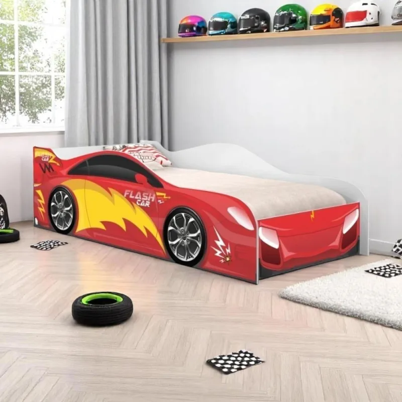 Cama Infantil Glow Velocista com Colchão em MDF Branco Casah - Casah