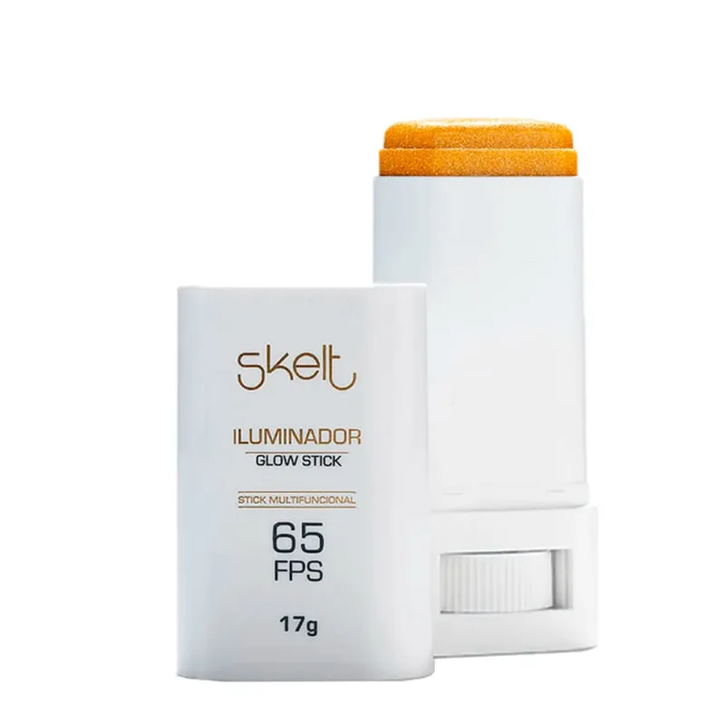 Iluminador Glow Stick Skelt com Proteção Solar Fps 65 e Fpuva 22 Skelt Stick com Proteção Solar Fps 65 e Fpuva22 Iluminador Glow 17g