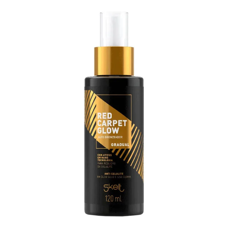 Autobronzeador Corporal Skelt Red Carpet Glow Gradual Anticelulite Spray 120ml - Skelt