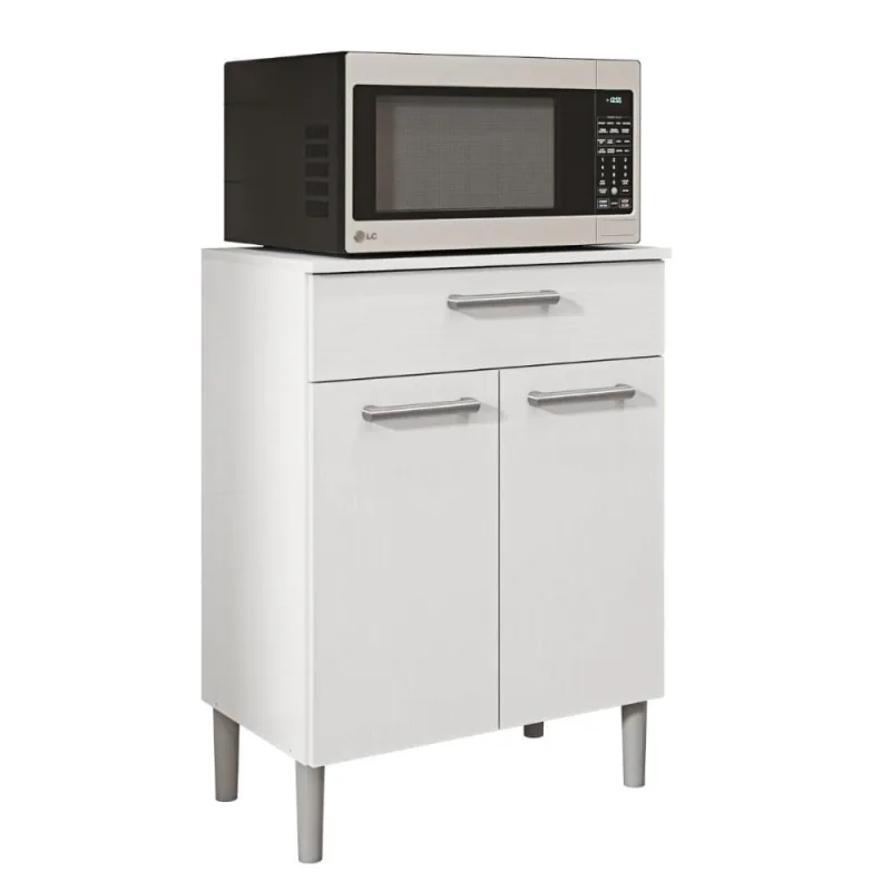 Balcão Para Microondas De Cozinha Granada Branco - kits paraná - Móveis