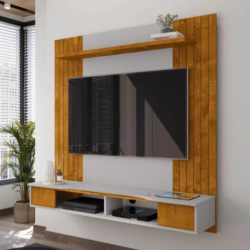 Suporte Tv 55 Polegadas Lázaro Naturalle Off-white