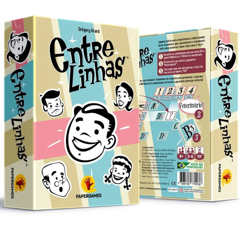 Jogo Cartas Entre Linhas Mesa Tabuleiro Baralho Brinquedo Amigos Palavras Estratégia Educativo Adivinhação Familia