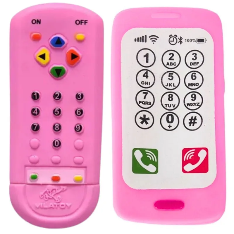 Mordedor Bebê Macio Massageador de Gengiva Controle e Celular Lavável Sem Ftalato Atóxico Alívio e Estímulo Sensorial + 2 Meses