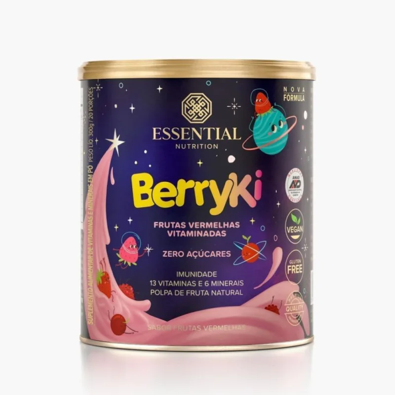 BerryKi Frutas Vermelhas Essential Nutrition 300g - Essential Nutrition - Alimentos E Bebidas