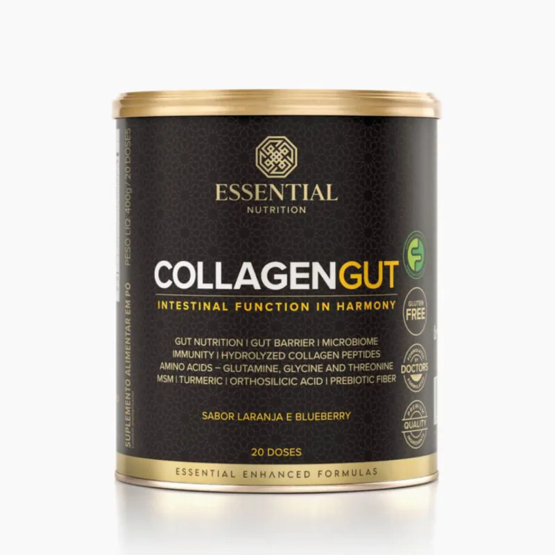 Collagen Gut Laranja e Blueberry Essential Nutrition 400g - Essential Nutrition - Colágeno