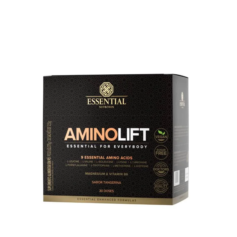 Aminolift Tangerina Essential Nutrition 30x12,5g - Essential Nutrition - Suplementos