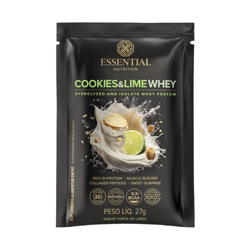 Whey Protein Cookies & Lime Essential Nutrition Sachê 27g