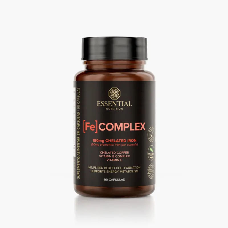 Fe Complex Essential Nutrition 90caps - Essential Nutrition - Suplementos