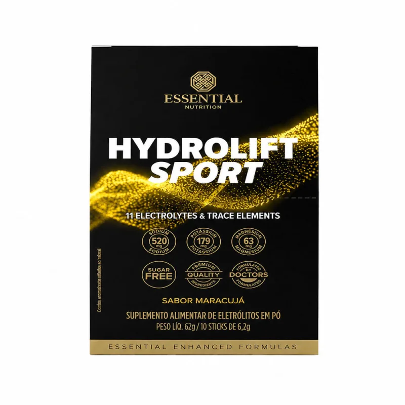 Suplemento Alimentar Hydrolift Sport Essential Nutrition sabor Maracujá 10 Sticks de 6,2g - ESSENTIAL NUTRITION