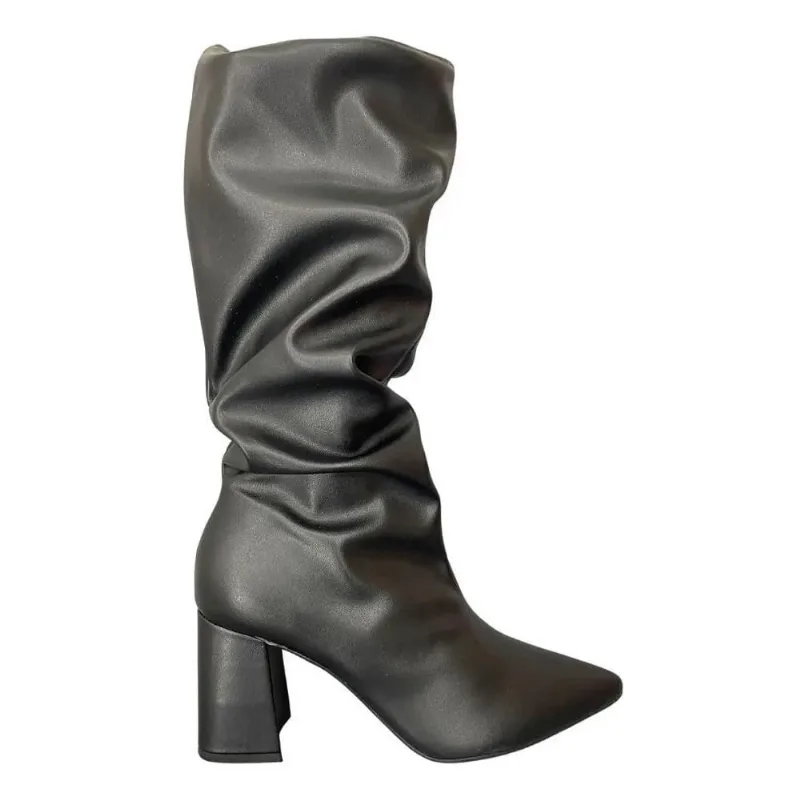 Bota Feminina Cano Médio Offline Napa 5704.23640 preto