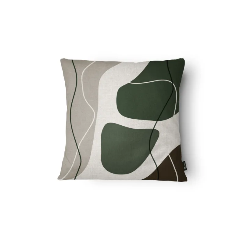 Capa P/almofada Veludo Luxor 50x50cm Es2407c Verde/marrom - Tuti Gotto - Decoração