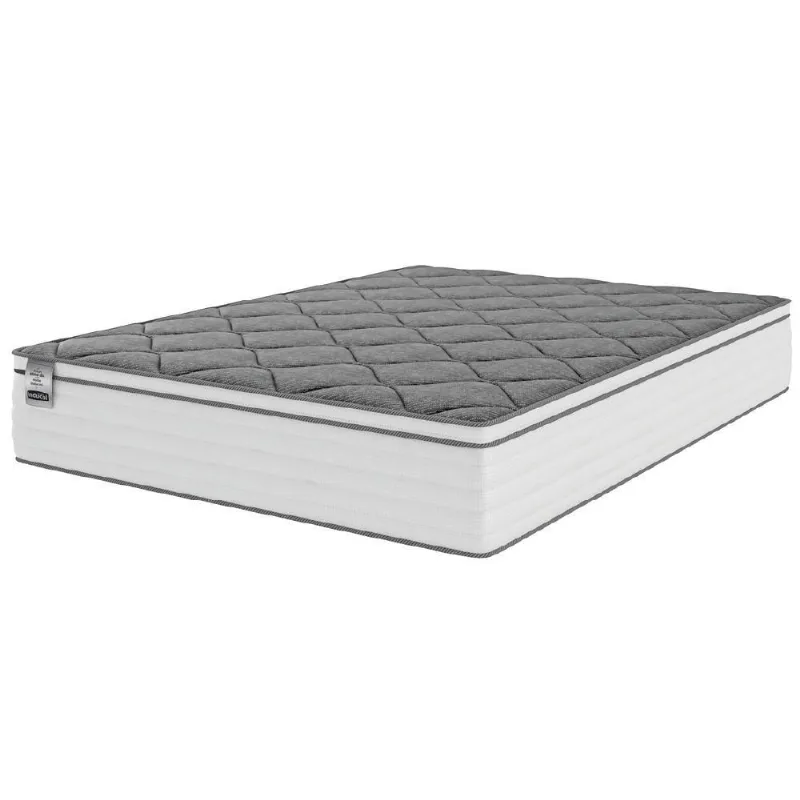 Colchão Casal Molas Com Pillow Max Force 138x188x27cm Branco cinza Inducol Suporta Até 200 Kg