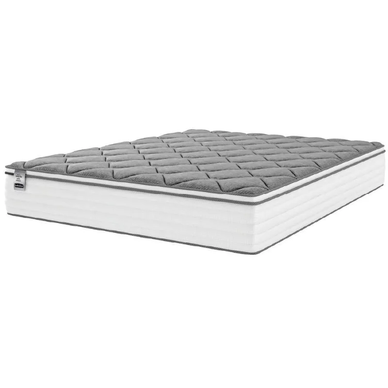 Colchão Casal Queen Molas Com Pillow Max Force 158x198x27cm Inducol Suporta Até 200kg Cinza branco