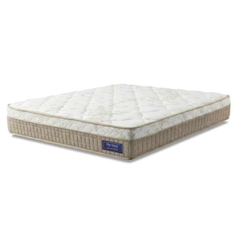 Colchão Casal Molas Ensacadas Euro In Natural Confort 138x188x25cm Bege / Branco