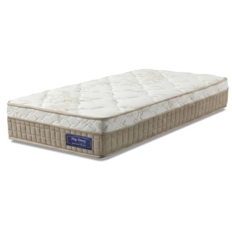 Colchão Solteiro Molas Ensacadas Euro In Natural Confort 88x188x25cm Bege / Branco
