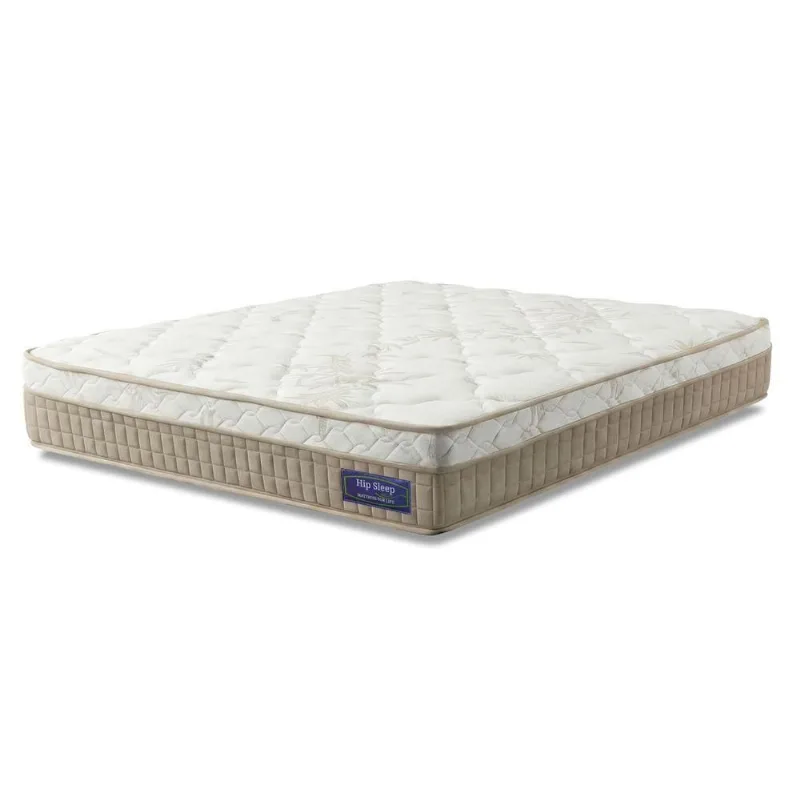 Colchão King Molas Ensacadas Euro In Natural Confort 193x203x25cm Bege / Branco