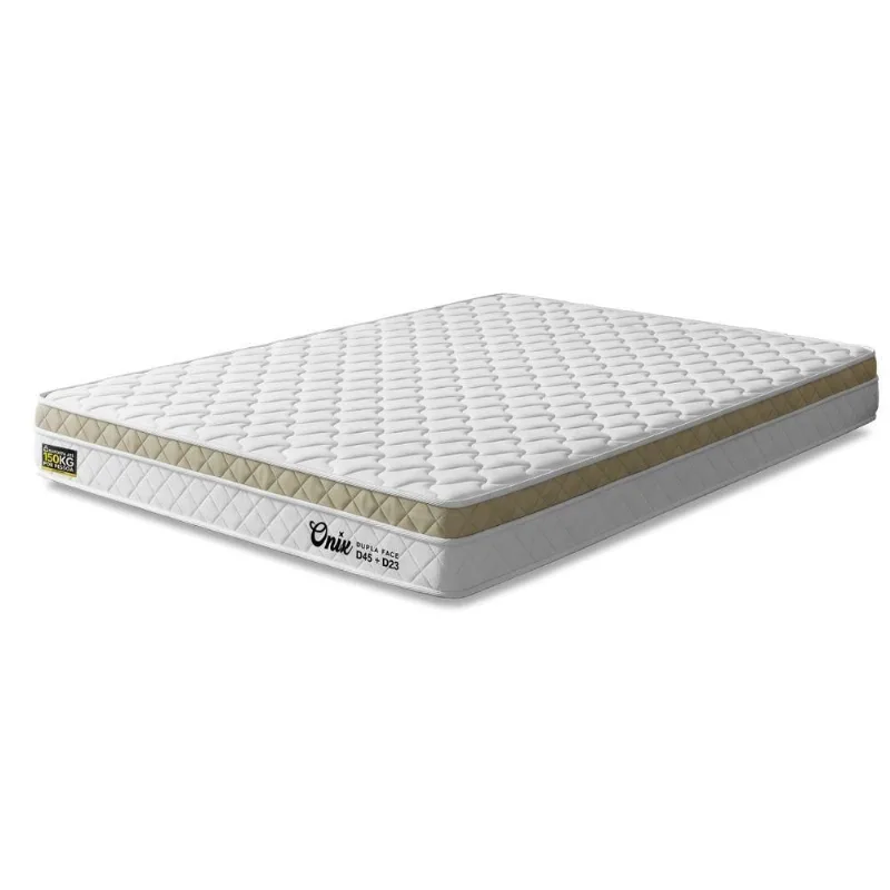 Colchão Queen Espuma Ortopédica D45 Euro Pillow 158x198x20CM Bege Hellen Estofados e Colchões