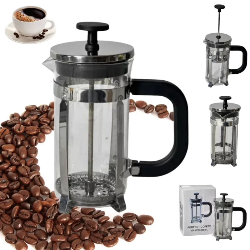 Cafeteira Prensa Francesa Cremeira Café Courmet Profissional Aço Inox 350ml - Não Disponível - Utilidades Domesticas
